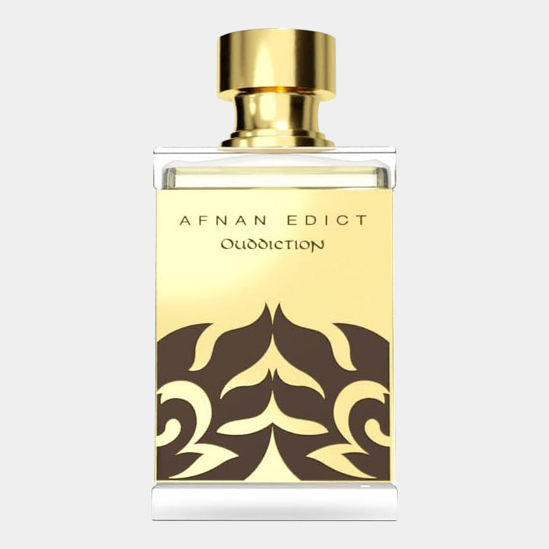 Afnan Edict Ouddiction Unisex Luxury Eau de Parfum Spray, 2.7 Fl. Oz – Opulent Oud & Amber Fragrance with Saffron & Leather